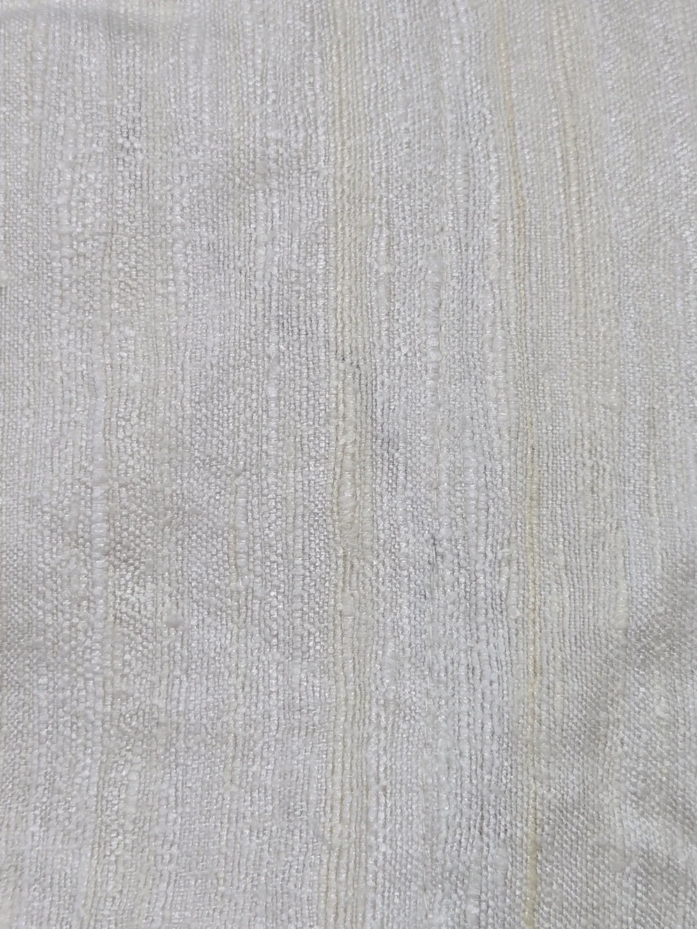 QUINCE Set Of 2 48x84 Raw Silk Curtains Ivory 9028